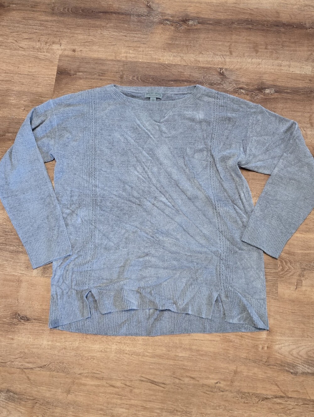Barefoot Dreams Gray CozyChic Ultra Lite Knit Sweater Size Large